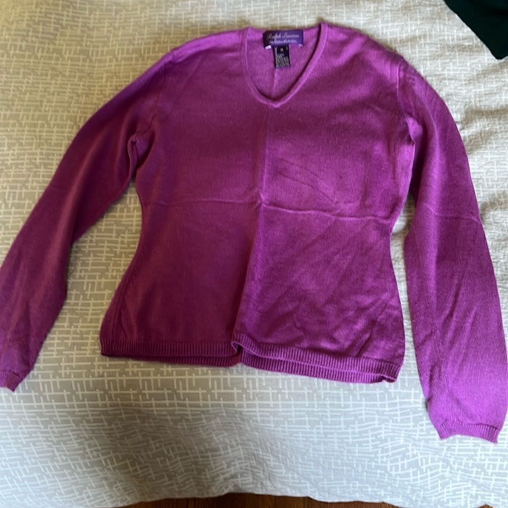 Ralph Lauren custom collection orchid sweater - Picture 2 of 6